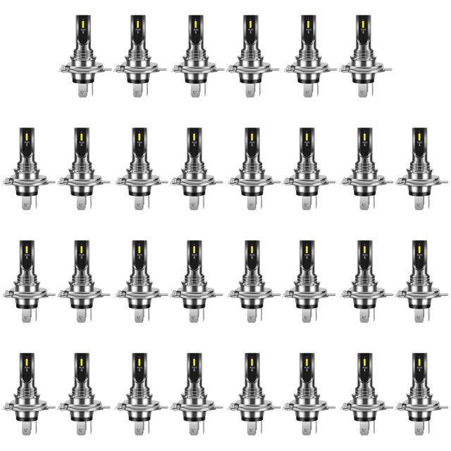 Faros H4 9003 HB2 Kit de conversión de faros 12V-24V para faros delanteros de automóviles 4800LM 6000K 80W