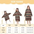 thumbnail image 4 of FORMRS Wearable Blanket Hoodie with Sleeves for Kids Cozy Flannel Sweatshirt, Tribal Geometric, 4 of 7