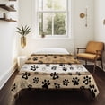 thumbnail image 4 of Brown Cat Paw Print Large Tapestry for Bedroom Wall Hanging Tapestry,Vintage Farmhouse Country Wooden Grain Ceiling Backdrop Tapestries Poster Blanket Wall Decor for Teens Room Living Room 100" x 59", 4 of 8