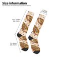 thumbnail image 2 of Xecao Corn 5 print thigh-high socks, crafted for both men and women with a stretchy, high-opaque design perfect for daily wear, 2 of 6