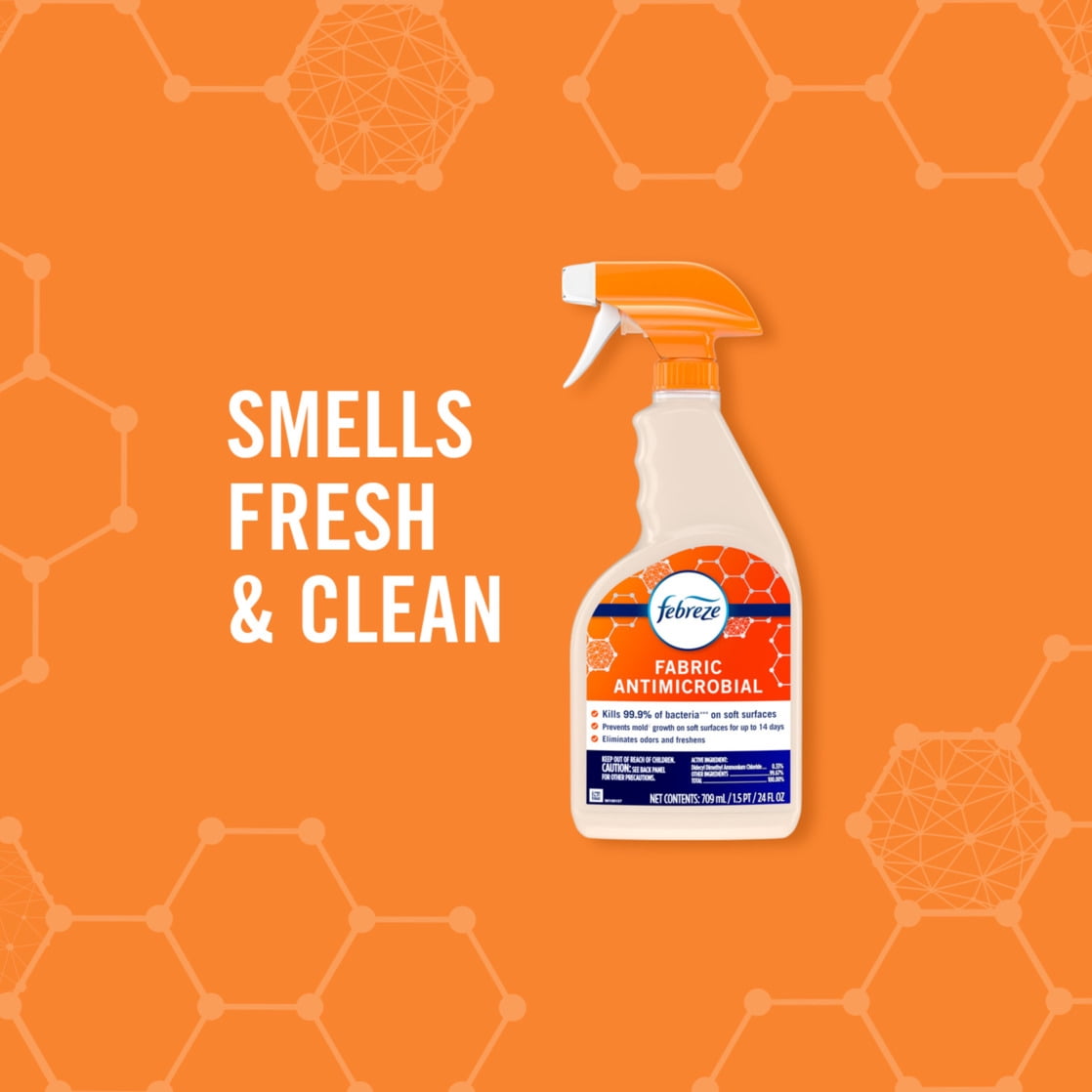Febreze Fabric Antimicrobial Sanitizing and Odor-Fighting Fabric Spray, 24 fl oz