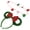 Green, Red, White, variant on Disney Minnie Mouse Christmas Headband and Light-Up Necklace Set – Holiday Tinsel Ears with Jingle Bells, Sequin Bow, and 3D Mickey Charms – Kids Holiday Accessory Gift Set
