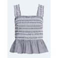 thumbnail image 5 of Free Assembly Women's and Women's Plus Smocked Cotton Tank Top with Peplum Hem, Sizes XS-4X, 5 of 5