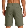 thumbnail image 3 of OIOLOYJM Golf Shorts Men Casual Flat Front Chino Elastic Waist Dress Shorts Relaxed Fit Quick Dry Breathable Lightweight Lounge Yoga Shorts Army Green 2XL, 3 of 3