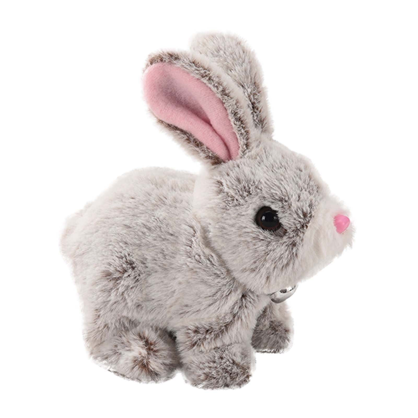 Realistic Easter Bunny Plush Toy, Moving Jumping Ears Stuffed Animal Robot Rabbit, Interactive Electric Pet for Kids, Lifelike Plushie, Easter Basket Stuffer, Birthday Gift, Graduation Presents
