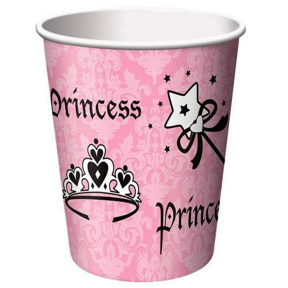 Various 1st Birthday Royal Princess 9oz Paper Cups, Set of 8