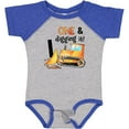 thumbnail image 3 of Inktastic One and Digging It Bulldozer 1st Birthday Boys or Girls Baby Bodysuit, 3 of 5