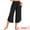 Black, variant on DARING DIVA Women's Yoga Cropped Casual Pants with Pockets XS Black