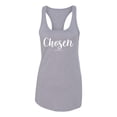 thumbnail image 2 of Wild Bobby Chosen 1 Peter 2:9 Inspirational/Christian Women Racerback Tank Top, Heather Grey, Large, 2 of 5