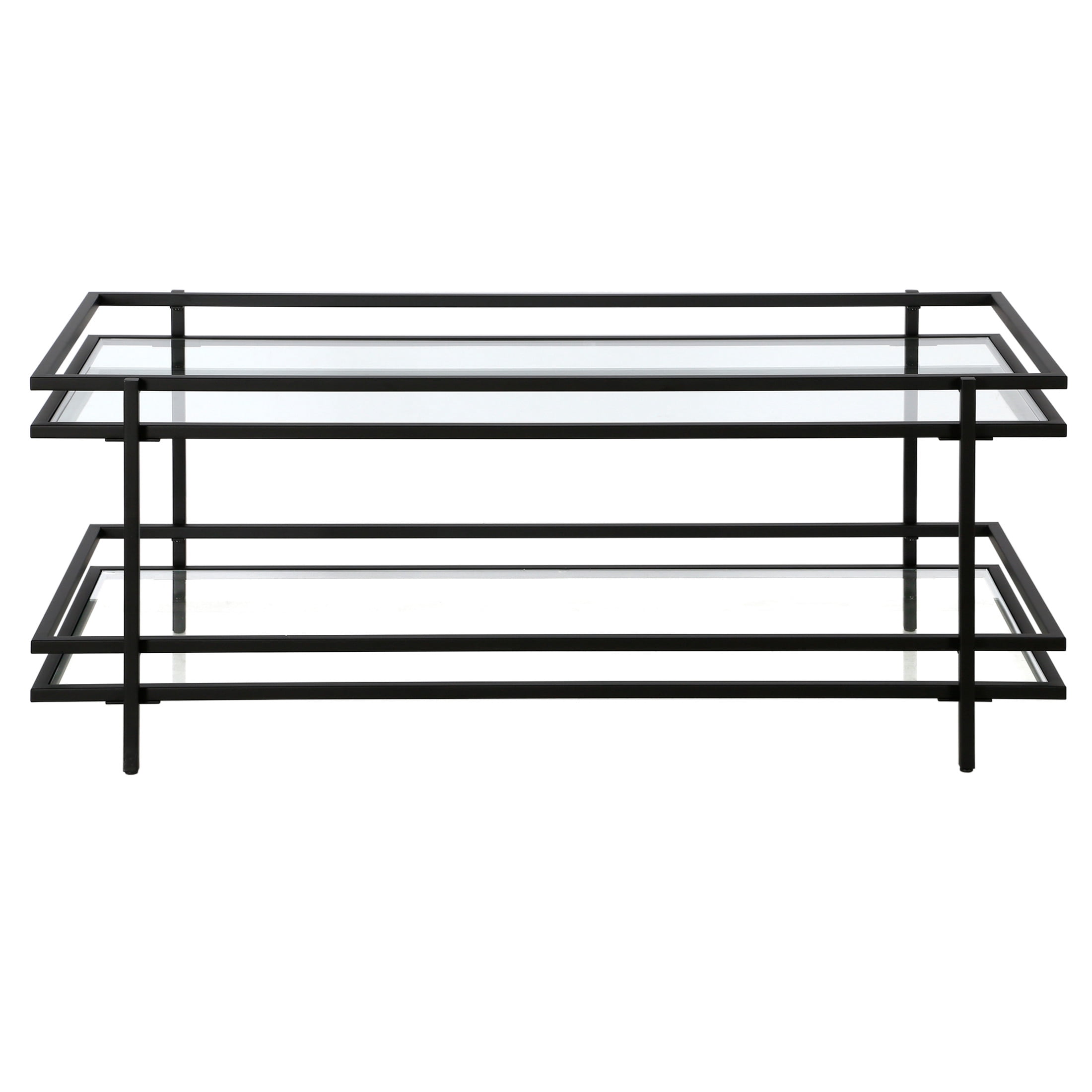 Evelyn&Zoe Robillard 45" Wide Rectangular Coffee Table in Blackened Bronze
