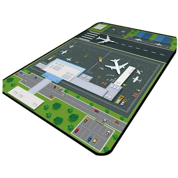 Kids Carpet Play mat, Airport runway plane Kids Rugs For Playroom & Kid ...