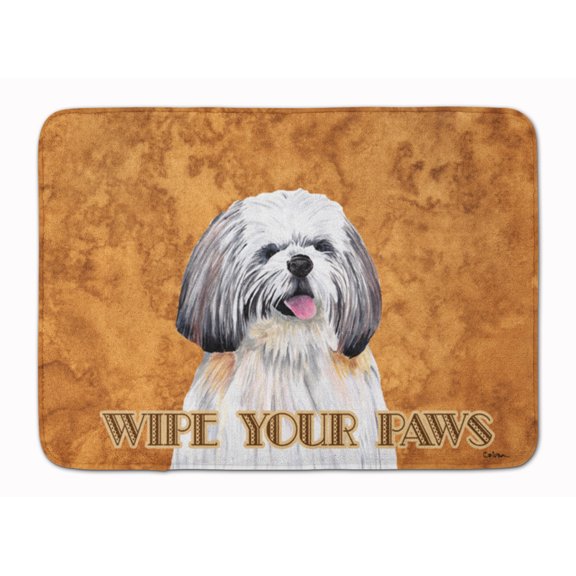 Carolines Treasures SC9128RUG Shih Tzu Wipe your Paws Machine Washable Memory Foam Mat 19 X 27" multicolor