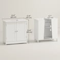 thumbnail image 3 of HOMCOM Armoire de Salle de Bain sous Lavabo, Meuble-Lavabo sur Piédestal avec 2 Portes, Tablette, 3 of 10