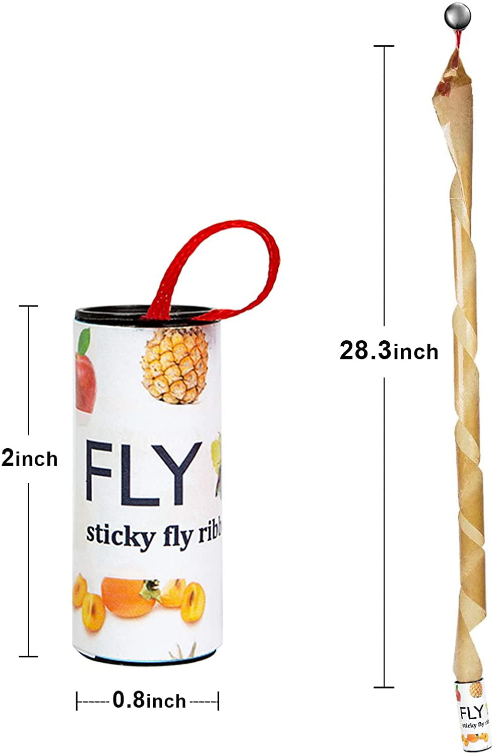 20 Pack Fly Tape Strips Indoor/Outdoor Sticky Fly Traps Catcher Paper for Plants/Home 