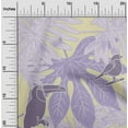 thumbnail image 2 of oneOone Cotton Flex Bluish Violet Fabric Tropical Birds With Leaves Quilting Supplies Print Sewing Fabric By The Yard 40 Inch Wide, 2 of 4