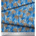 thumbnail image 3 of Soimoi Blue Rayon Fabric Dot & Flower Hand Drawn Print Sewing Fabric BTY 56 Inch Wide, 3 of 3