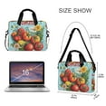 thumbnail image 3 of FORMRS 16" Laptop Bag Carrying Sleeve Case with Handle Travel Shoulder Briefcase, Orange Floral Tomatoes, 3 of 8