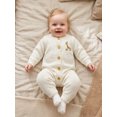 thumbnail image 4 of Cenuakty Baby Knit Romper Stylish Giraffe Embroidery Round Neck Long Sleeve Infant Sweater Jumpsuit Newborn Clothes, 4 of 9