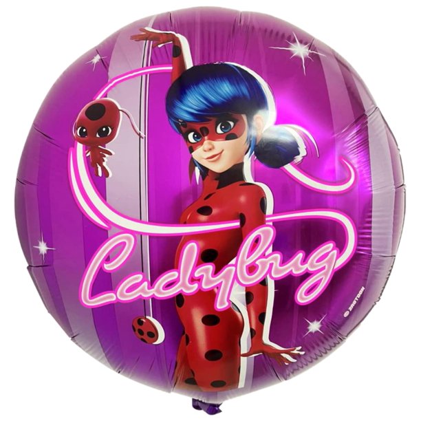Globos De Aluminio De Helio Para Cumpleaños Grandes De Miraculous Ladybug, 20 Pulgadas, 2 Piezas | Diseño Colorido Para Artículos Y Decoraciones Para Fiestas De Miraculous Ladybug De Vision E.D.