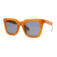 thumbnail image 2 of Womens Studious Hipster Thick Horn Rim Sunglasses Orange Black, 2 of 4