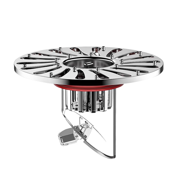 Cateissary Tapón de drenaje de suelo a prueba de olores para fregadero, dispositivo de cierre automático a prueba de olores para el hogar, 2 Accesorios de baño rojo plata gran tamaño