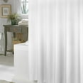 thumbnail image 2 of Textured Fabric Bath Shower Curtain, Polyester Ombre Shower Curtains for Bathroom, Waterproof Shower Curtain Liner with 12 Hooks,Machine Washable (72 x 72 inch, White), 2 of 5