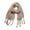 B, variant on Womens Beige Cable Knit Scarf Rope Tassel Hem Soft Warm scarf Classic fall Winter windproof Neck Wrap Daily & Casual Wear scarf
