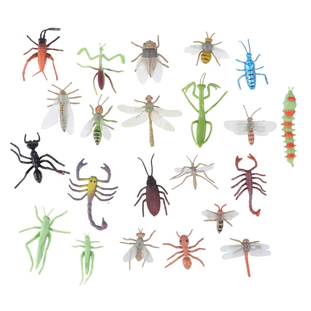 MasteelfCA 22pcs Artificial Insect Toys Funny Plastic Model Insect Toy for Kid Child Boy Girl
