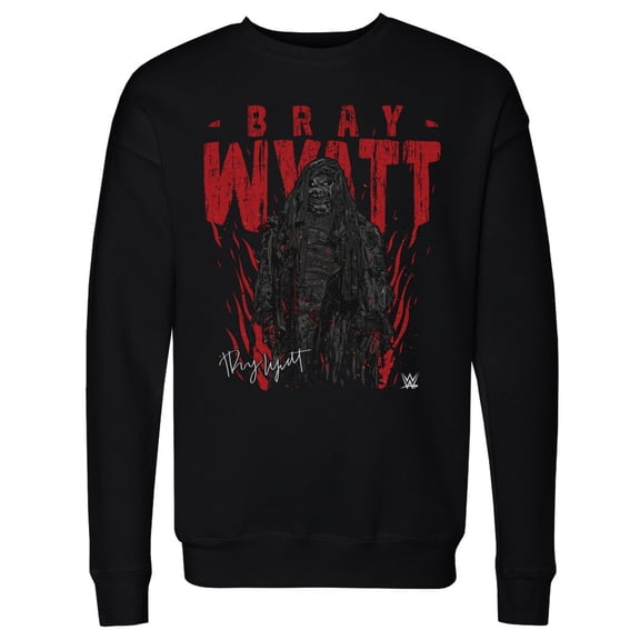 Men's 500 Level Black Bray Wyatt Darkness Crewneck Pullover Sweatshirt