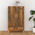 thumbnail image 1 of vidaXL Highboard Smoked Oak 70x31x115 cm Engineered Wood, 1 of 5