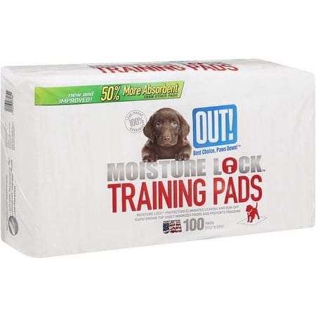 OUT! Super Absorbency Moisture Lock Training Pads for Dogs - 100 Count