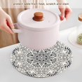 thumbnail image 5 of Cotton Woven Placemats Morden Floral Placemats Heat Resistant Trivets for Hot Dishes and Pans Round Table Placemats Set of 3, Woven Trivets for Hot Pots, 5 of 6
