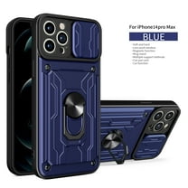 TECH CIRCLE iPhone 14 Pro Max Case, Heavy Duty Shockproof Full Body Protective Dual Layer Back Phone Cover Built in Finger Ring Stable Kickstand Case for Apple iPhone 14 Pro Max, Blue