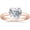 Rose Gold, variant on Platinum 1 Carat Lab Grown Solitaire Heart Cut Diamond Engagement Ring (1 Ct,H-I Color VS1-VS2 Clarity)