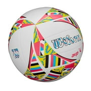 Wilson AVP Movement Recreational Volleyball - White/Pink/Yellow, Official Size