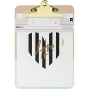 Gold & Mint - Designer Desktop Essentials Clipboard W/Print 12.5"X9"