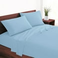 thumbnail image 2 of 4 Pcs King Sheet Sets,400 TC 100% Cotton Light Blue Solid King Size Cotton Bed Sheet To Fit 12 To 15" Deep Mattress, 2 of 6