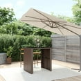 thumbnail image 1 of vidaXL Bar Table with Glass Top Brown 105x80x110 cm Poly Rattan, 1 of 4