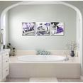 thumbnail image 2 of 3 Piece Canvas Wall Art for Bedroom Bathroom Wall Decor Purple Lavender Flower and Zen Stone Painting Pictures Print on Canvas Spa Still Life Artwork Framed Ready to Hang, 2 of 5
