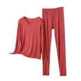 thumbnail image 4 of Censtreet Women’s Pajamas Set Long Sleeve Sleepwear with Long Pants Soft Modal Loungewear Pj Set, 4 of 5