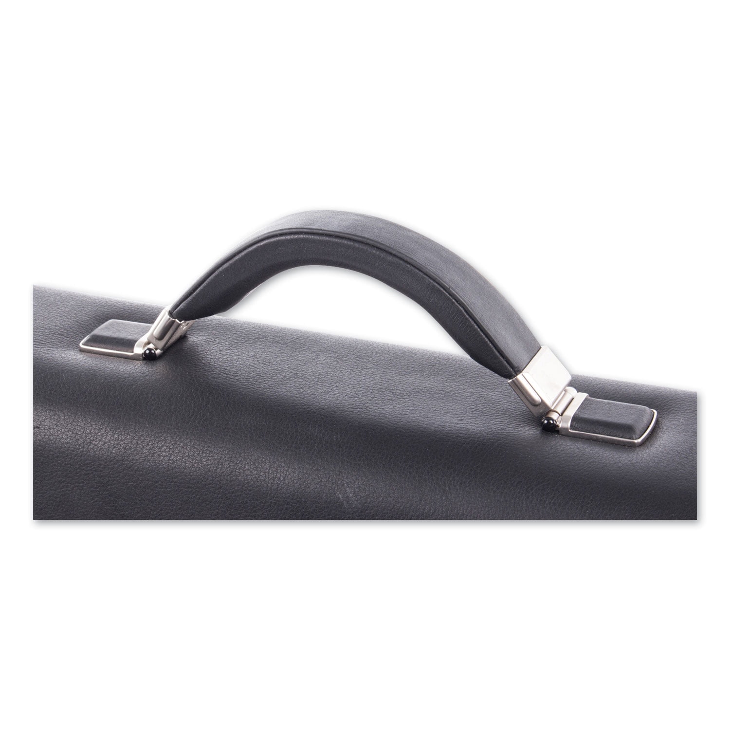 Milestone 5 in. x 5 in. x 12 in. Leather Briefcase Fits Devices Up to 15.6 in. - Black