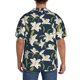 thumbnail image 3 of Balery Lilies Flowers Camisa Casual de Manga Corta con Botones para Hombre, Texturizada, Estilo Cubano, para Playa, Verano-3X-Large, 3 of 5