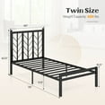 thumbnail image 3 of Costway Twin Size Platform Bed with Headboard 11.5" Under Bed Storage Easy Assembly, 3 of 10
