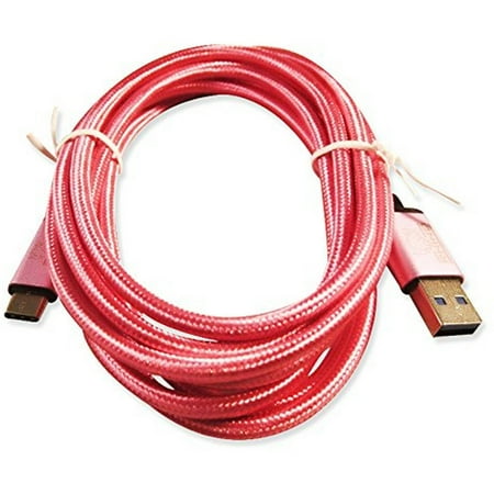 Rhino MFi Certified Lightning Charge-Sync Cable with Aluminum Alloy Tip for iPhone/iPad/iPod - PANTONE PINK 6.6ft