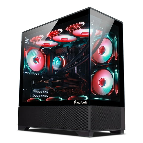 HAJAAN SuperX Gaming PC – Liquid Cooled - Intel i9 12900K - GeForce RTX 4060 Ti 8GB - 32GB DDR4 - 2TB NVMe SSD - Windows 11 Pro - WiFi - Bluetooth - Mechanical Keyboard Mouse