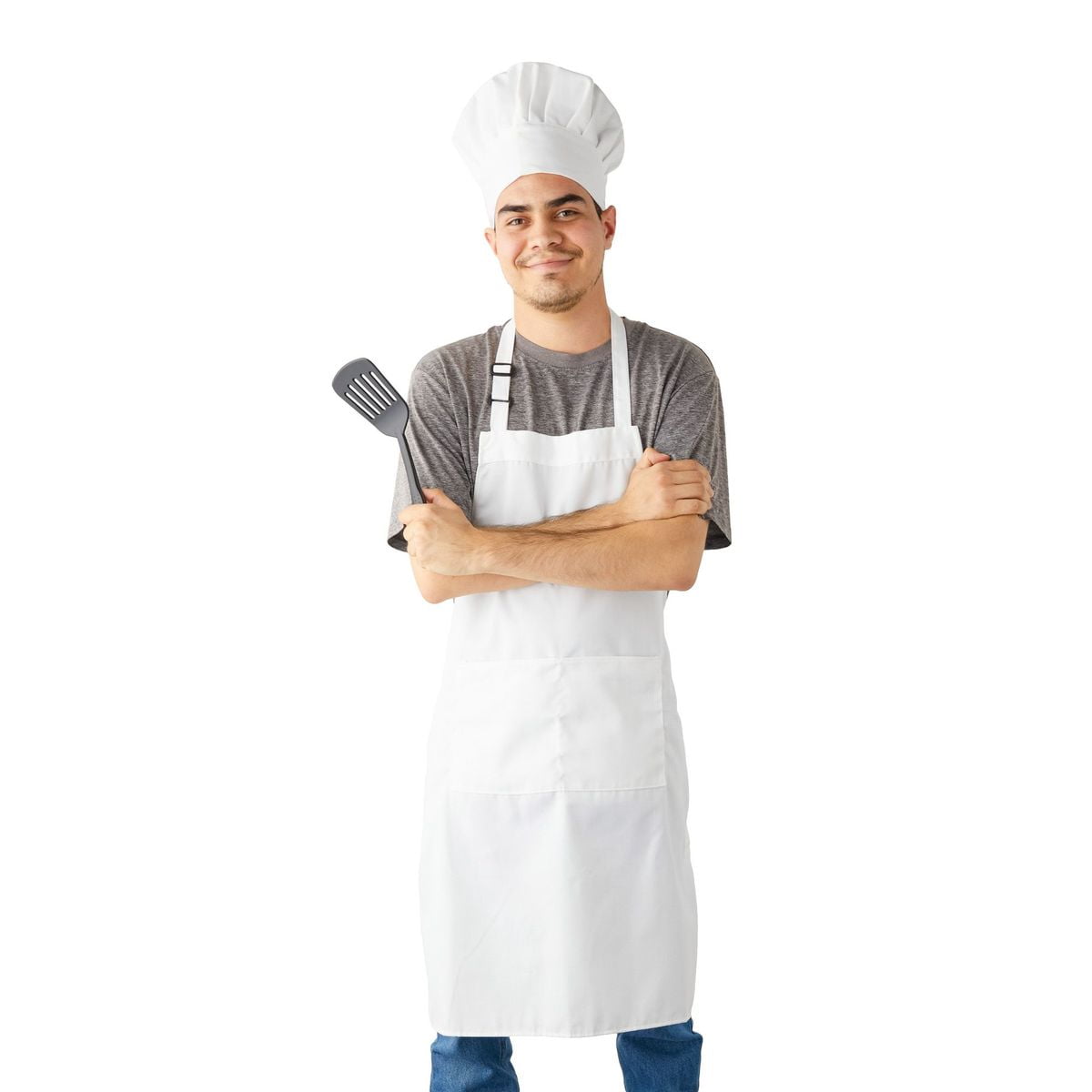 Mens Chef Hat Cook Fancy Dress Chefs Cooks White Men's Cap New 