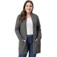 thumbnail image 1 of GRACE & GRANDEUR Cardigan Chandail à Manches Longues pour Femmes Grande Taille, 1 of 7