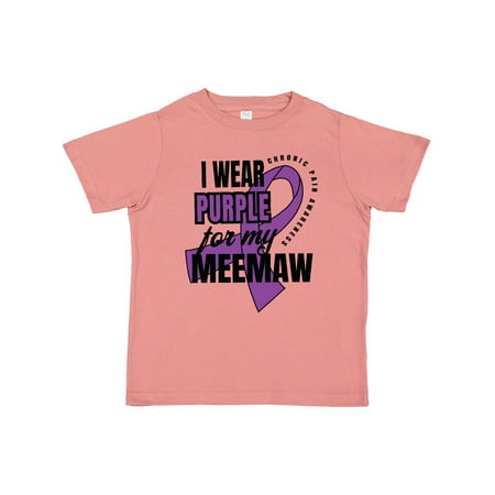 

Inktastic Chronic Pain I Wear Purple For My Meemaw Gift Toddler Boy or Toddler Girl T-Shirt
