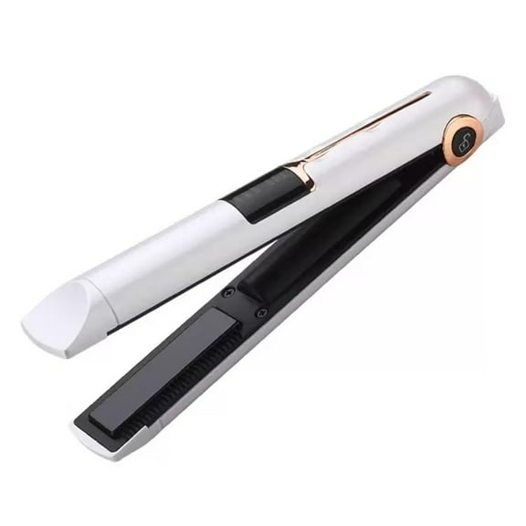 CNV USB Charging Cordless Mini Hair Straightener - Portable Flat Iron with Ceramic Tourmaline Ionic Technology for On-the-Go Styling，White