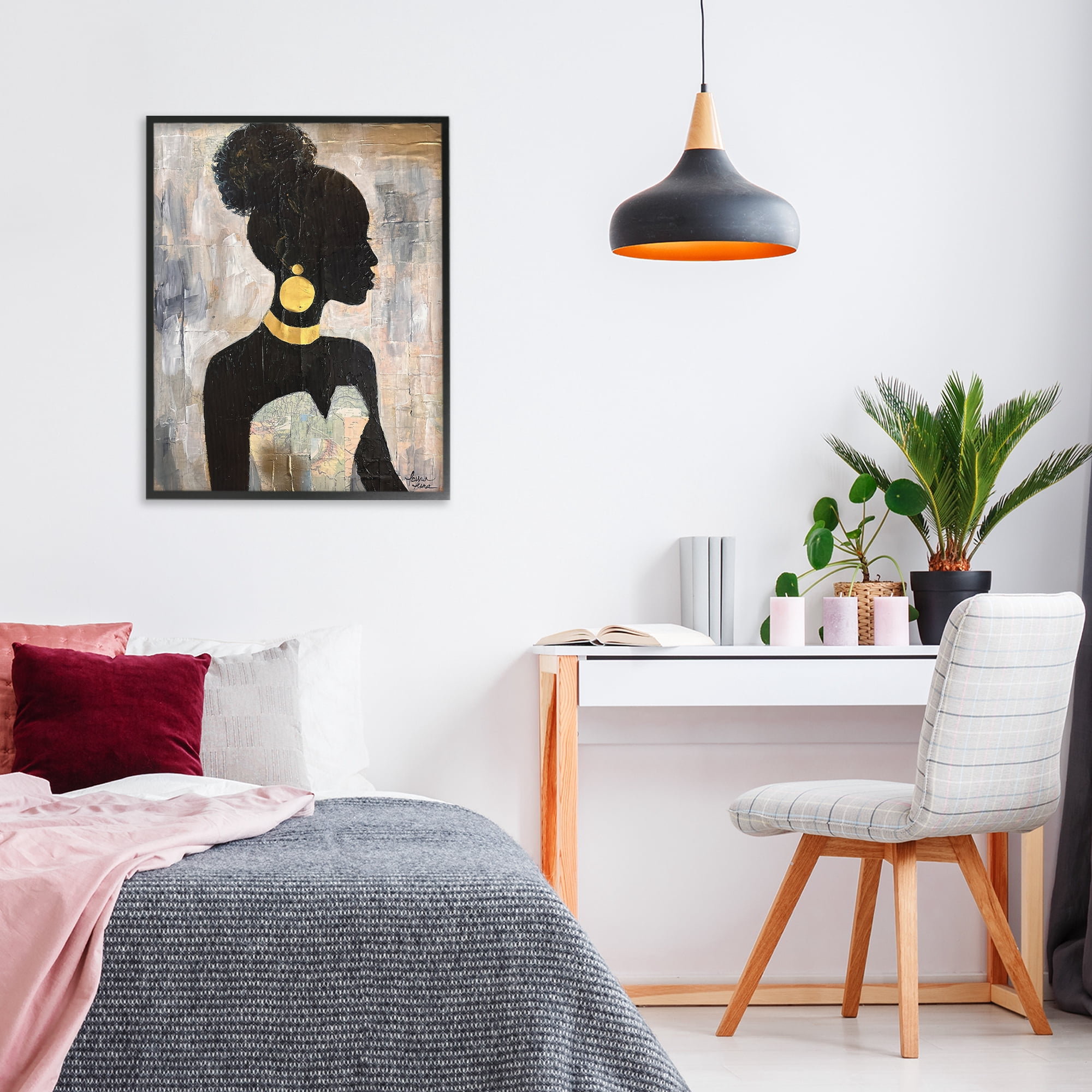 Stupell Industries Elegant Fashion Silhouette Black Framed Giclee Art, design by Lauren Luna